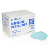 Blue Disposable Lap Cloths / Dental Bibs 13" x 18" (500/Case) - Gorilla