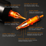 CAM x AMI JAMES Cartridges - Round Liners - #12 (0.35mm) - 20/Box